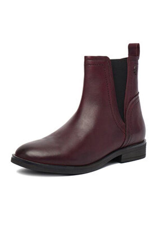 MEXX Botki CEO-MX/043C-WI40 Bordowy. Kolor: czerwony. Materiał: skóra