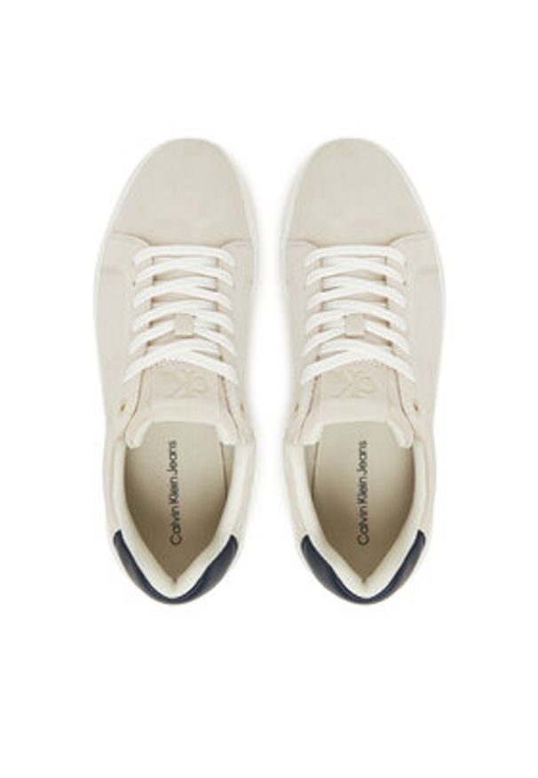 Calvin Klein Jeans Sneakersy YM0YM01299 Beżowy. Kolor: beżowy. Materiał: zamsz, skóra