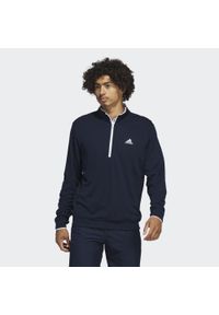 Adidas - Quarter-Zip Pullover. Typ kołnierza: golf. Kolor: niebieski, biały, wielokolorowy. Materiał: materiał. Sport: golf #1