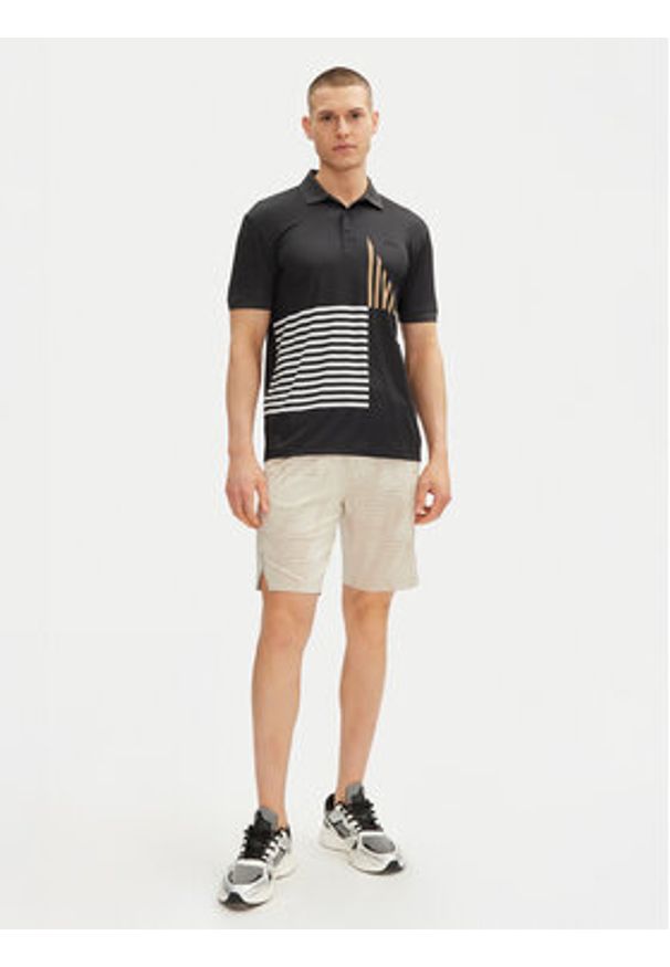 BOSS Polo Paddy Striped C1 50539506 Czarny Regular Fit. Typ kołnierza: polo. Kolor: czarny. Materiał: syntetyk