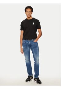 U.S. Polo Assn. T-Shirt MUP3311 Czarny Slim Fit. Typ kołnierza: polo. Kolor: czarny. Materiał: bawełna