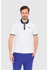 La Martina - LA MARTINA Biała męska koszulka polo, Rozmiar L. Typ kołnierza: polo. Kolor: biały #1