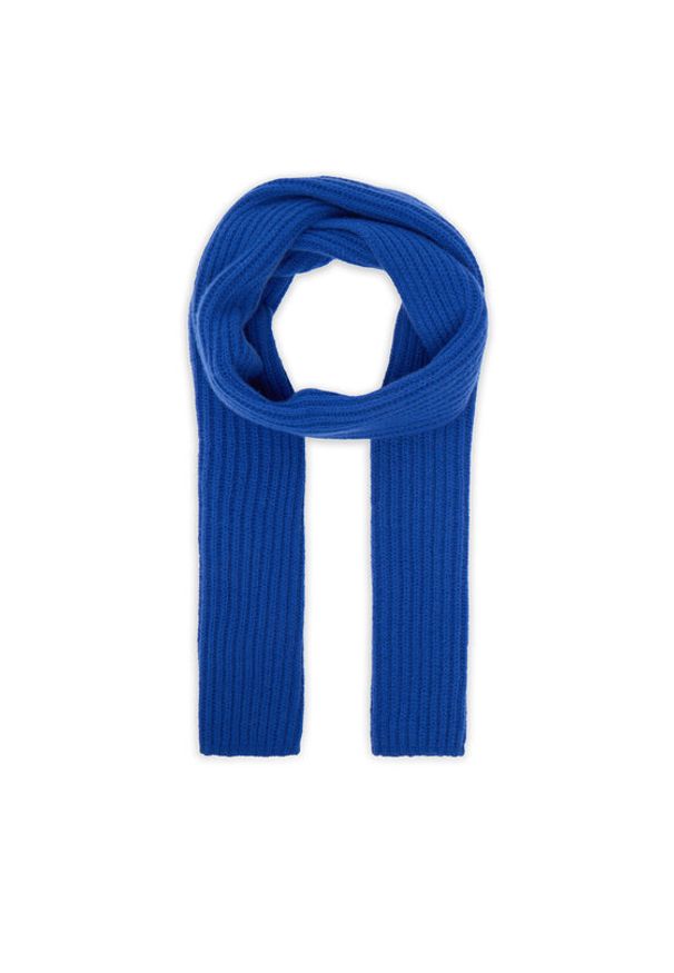 United Colors of Benetton - United Colors Of Benetton Szalik 1302U0723 Granatowy. Kolor: niebieski. Materiał: wełna