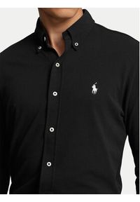 Polo Ralph Lauren Koszula 710654408089 Czarny Regular Fit. Typ kołnierza: polo. Kolor: czarny. Materiał: bawełna #4