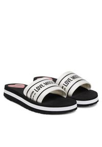 Love Moschino - LOVE MOSCHINO Klapki JA28334G0MIX6100 Biały. Kolor: biały. Materiał: materiał #4
