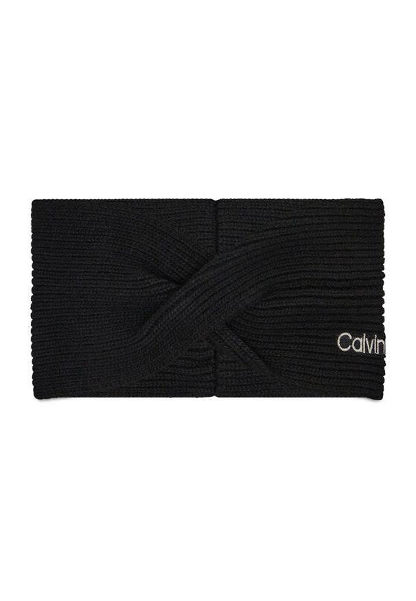 Calvin Klein Opaska materiałowa Essential Knit Headband K60K608656 Czarny. Kolor: czarny. Materiał: materiał