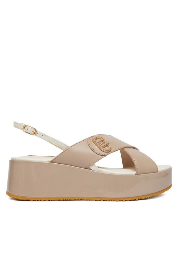 Liu Jo Sandały Flo 03 SA6141 P0102 Beżowy. Kolor: beżowy. Materiał: skóra