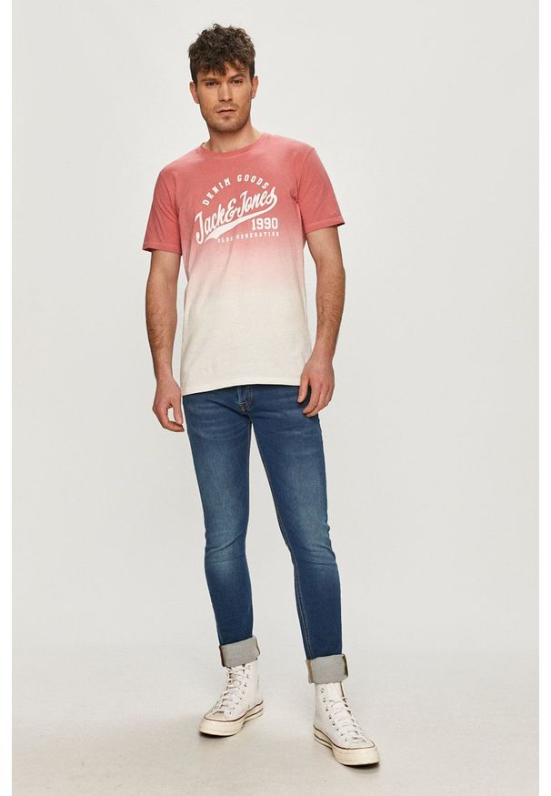 Jack & Jones - Jeansy Glenn. Kolor: niebieski
