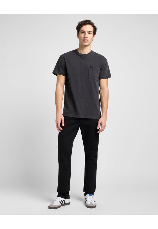 Lee - LEE MĘSKIE SPODNIE JEANSOWE WEST BLACK RINSE 112345392 L70W014054
