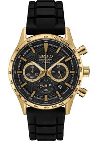 Zegarek Seiko Zegarek męski Seiko SSB446P1 czarny. Kolor: czarny #1