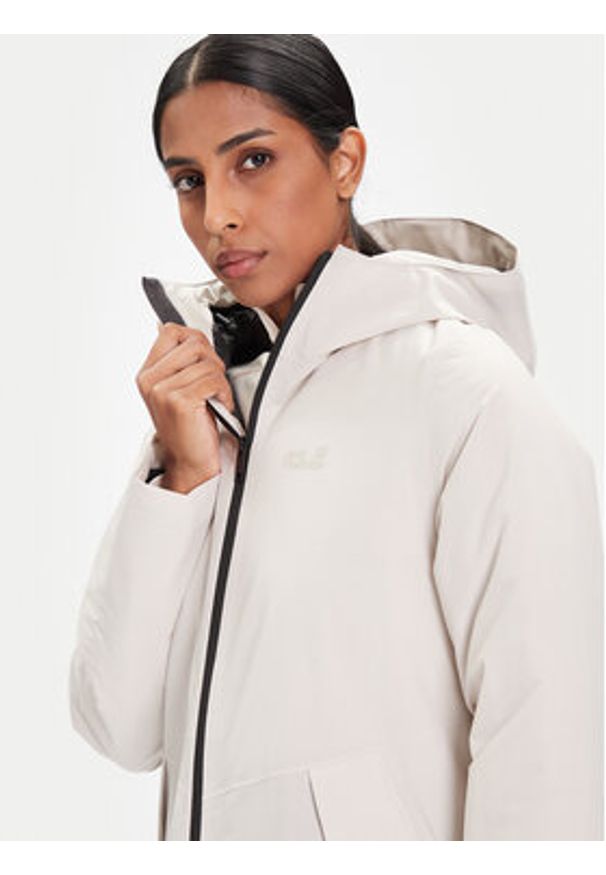 Jack Wolfskin Kurtka zimowa Frost Haven A65091 Beżowy Regular Fit. Kolor: beżowy. Materiał: syntetyk. Sezon: zima