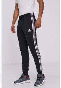 Adidas - adidas Spodnie GM1089 męskie kolor czarny gładkie. Kolor: czarny. Materiał: poliester, dzianina. Wzór: gładki #2