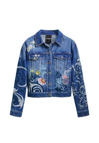 Desigual Kurtka jeansowa Misouri 25SWED55 Niebieski Regular Fit. Kolor: niebieski. Materiał: bawełna #5