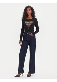 Guess Bluzka W5BI75 J1314 Czarny Regular Fit. Kolor: czarny. Materiał: bawełna
