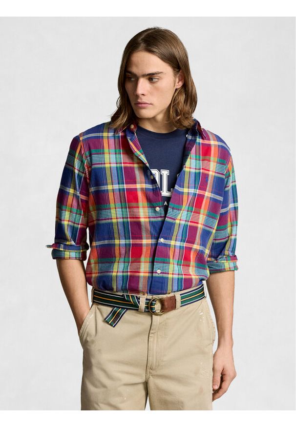 Polo Ralph Lauren Koszula 710937992001 Kolorowy Custom Fit. Typ kołnierza: polo. Materiał: bawełna. Wzór: kolorowy