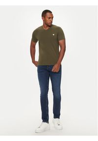 Guess T-Shirt M2YI32 J1314 Zielony Slim Fit. Kolor: zielony. Materiał: bawełna #5