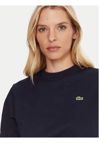 Lacoste Bluza SF5270 Granatowy Regular Fit. Kolor: niebieski. Materiał: bawełna #4