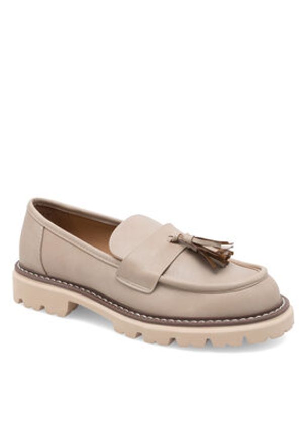 Jenny Fairy Loafersy ERNNA WYL3628-1 Beżowy. Kolor: beżowy. Materiał: skóra