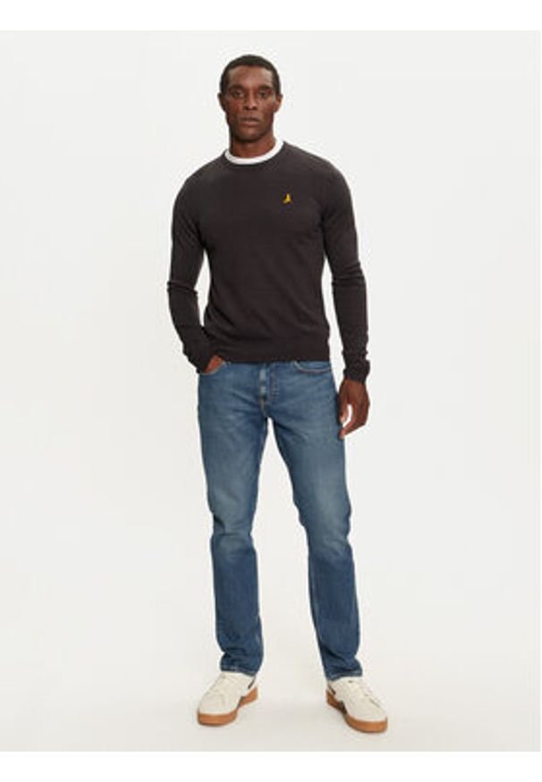 Brave Soul Sweter MK-230EINSTEIN2 Brązowy Regular Fit. Kolor: brązowy. Materiał: syntetyk