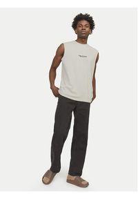 Jack & Jones - Jack&Jones Tank top Vesterbro 12250430 Beżowy Oversize. Kolor: beżowy. Materiał: bawełna #4