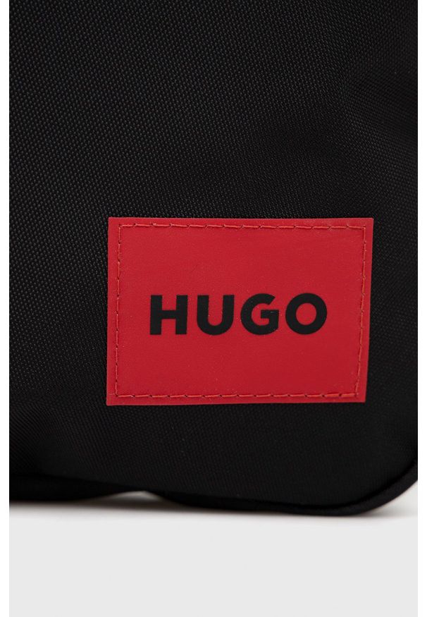 Hugo - HUGO torba na laptopa kolor czarny. Kolor: czarny. Materiał: włókno