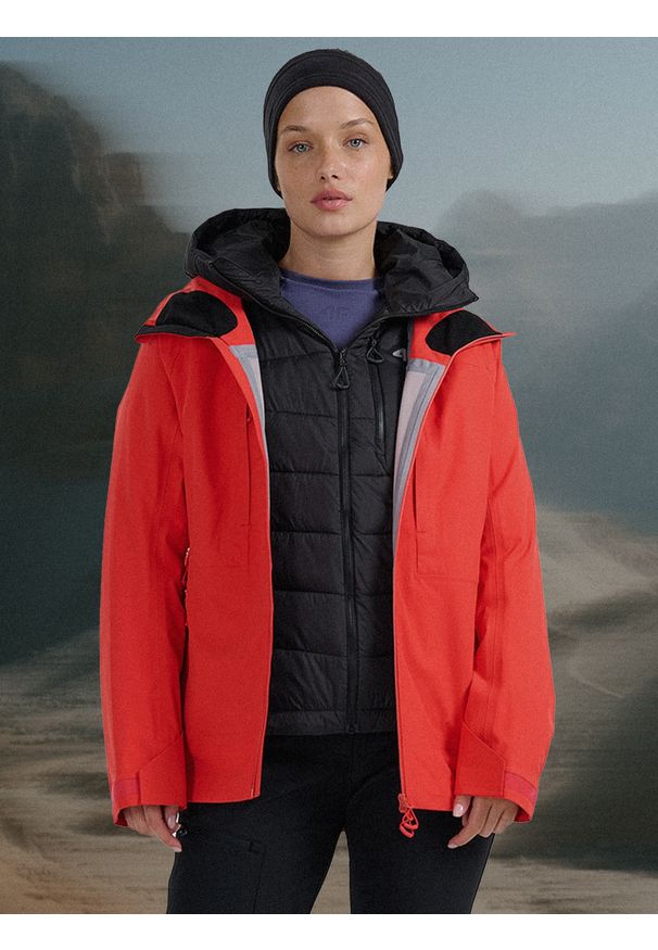 4f - 4F Kurtka puchowa trekkingowa z wypełnieniem Primaloft Silver damska - czarna M. Kolor: czarny. Materiał: puch. Technologia: Primaloft. Sport: wspinaczka, turystyka piesza