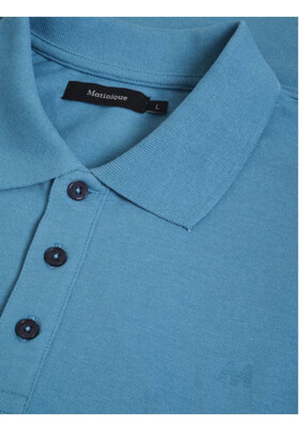 Matinique Polo 30206461 Niebieski Regular Fit. Typ kołnierza: polo. Kolor: niebieski. Materiał: bawełna