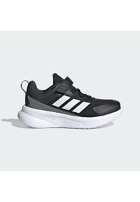 Adidas - Buty dla dzieci Fortarun 4.0. Okazja: na uczelnię. Zapięcie: pasek. Kolor: czarny, szary, biały, wielokolorowy. Sport: joga i pilates