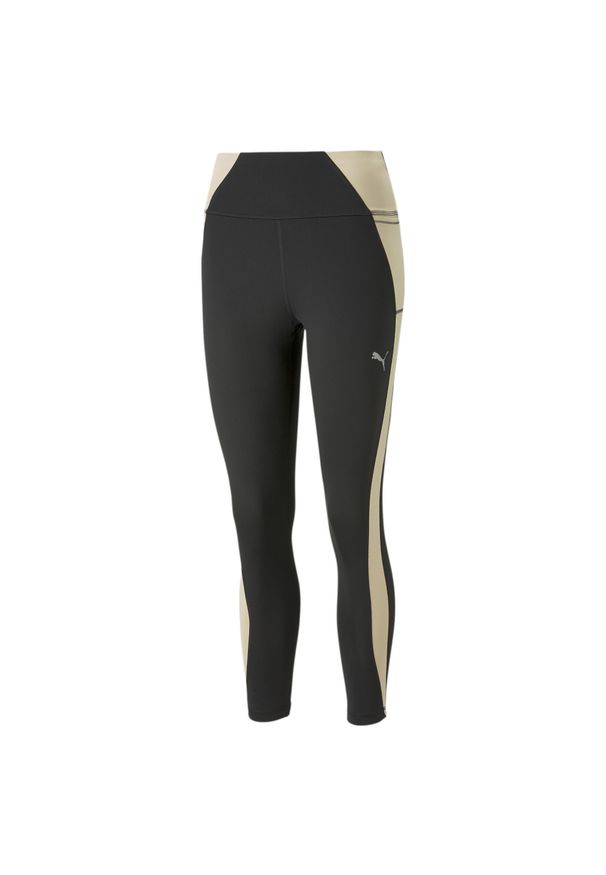 Legginsy Sportowe Damskie Puma Evostripe 7/8. Kolor: czarny, beżowy, wielokolorowy. Materiał: dresówka
