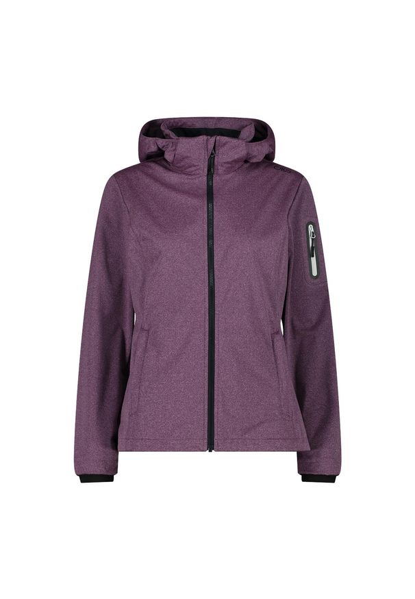 Kurtka damska turystyczna CMP 39A5016M. Typ kołnierza: kaptur. Kolor: czerwony. Materiał: softshell. Sport: turystyka piesza