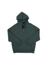 MANTO - Bluza sportowa męska Manto Label Oversize z kapturem. Typ kołnierza: kaptur. Kolor: brązowy, zielony