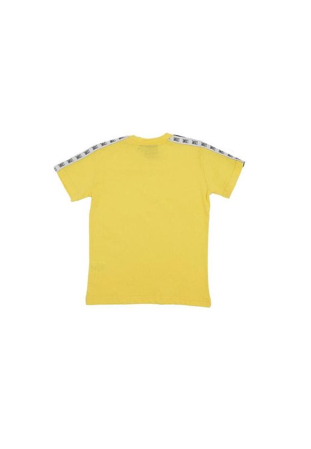 LEONE 1947 APPAREL - T-shirt dziecięcy z krótkim rękawem i opaską New Tape. Kolor: żółty. Długość rękawa: krótki rękaw. Długość: krótkie. Sport: joga i pilates