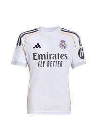 Adidas - Koszulka Real Madrid 25/26 Home Kids. Kolor: biały. Sport: piłka nożna