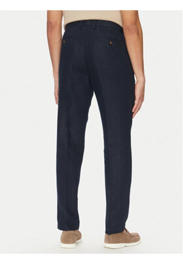 MICHAEL Michael Kors Chinosy CS5304BBEY Granatowy Straight Fit. Kolor: niebieski. Materiał: len