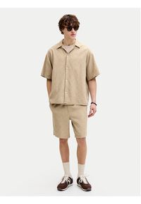 Jack & Jones Koszula Montauk 12293555 Beżowy Relaxed Fit. Kolor: beżowy. Materiał: bawełna #7