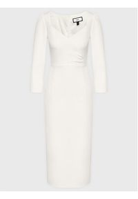 Nissa Sukienka codzienna RZ13994 Biały Slim Fit. Okazja: na co dzień. Kolor: biały. Materiał: syntetyk. Typ sukienki: proste. Styl: casual #6