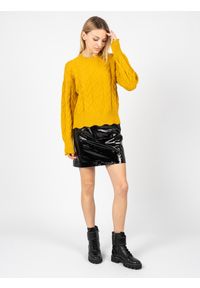 Pinko Sweter "Chianti" | 1G166W Y79B | Chianti | Kobieta | Żółty. Okazja: na co dzień. Kolor: żółty. Materiał: poliester, poliamid, wiskoza. Styl: casual