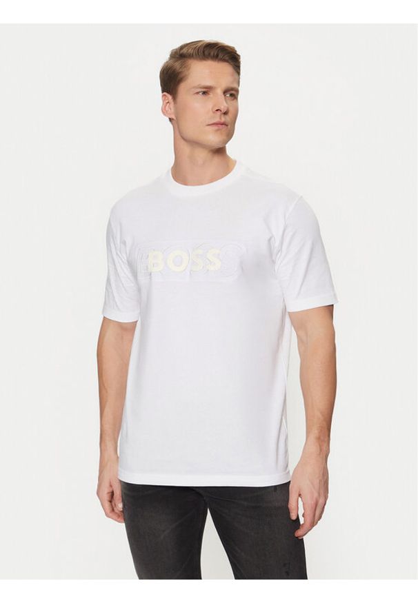 BOSS T-Shirt 50531271 Biały Regular Fit. Kolor: biały. Materiał: bawełna