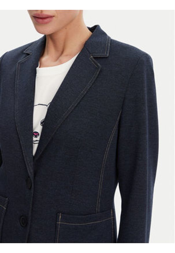 Olsen Marynarka 15001470 Granatowy Regular Fit. Kolor: niebieski. Materiał: syntetyk, wiskoza