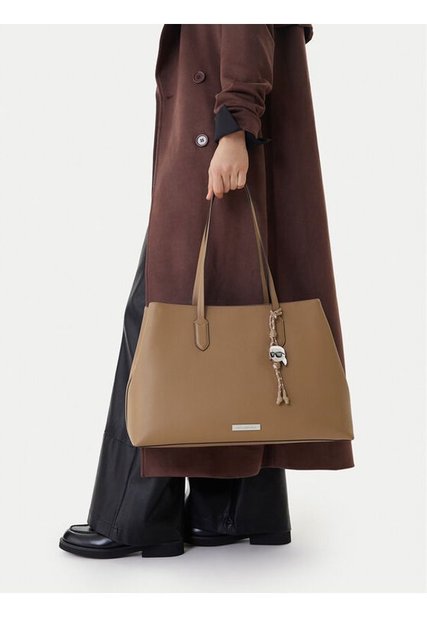 Karl Lagerfeld - KARL LAGERFELD Torebka B1W30001 Brązowy. Kolor: brązowy. Materiał: skórzane
