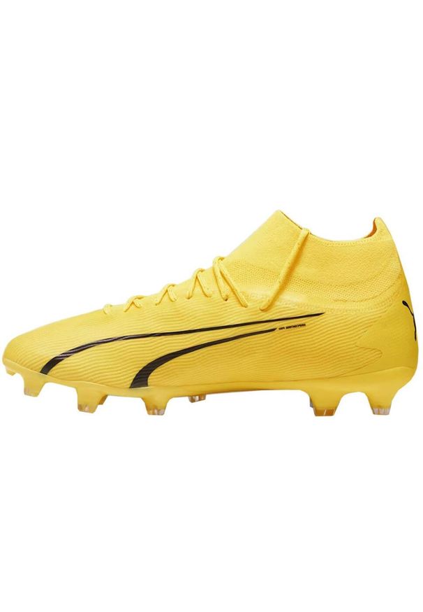 Puma - Męskie Buty Piłkarskie Ultra Pro FG/AG. Kolor: żółty. Sport: piłka nożna