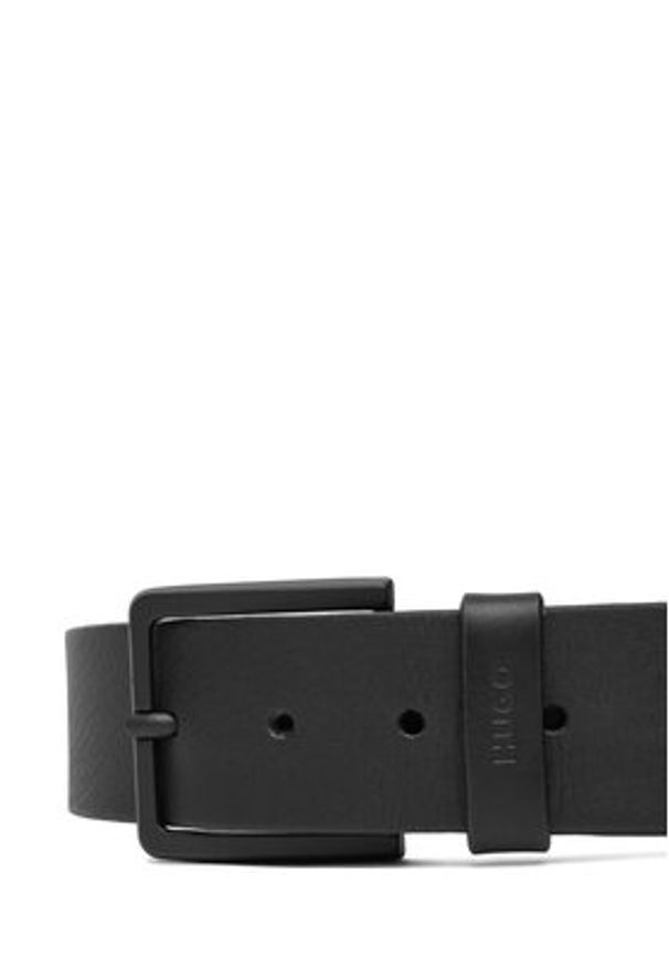 Hugo Pasek Męski Gionios 50385724 10207077 01 Czarny. Kolor: czarny. Materiał: skóra