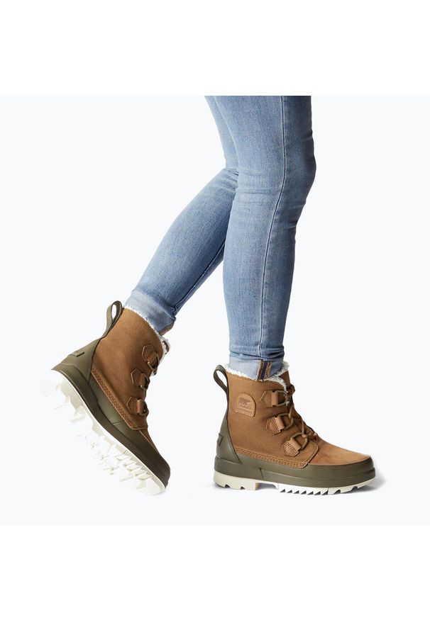sorel - Śniegowce damskie Sorel Torino II Wp Waxed Canvas. Kolor: brązowy. Sezon: zima