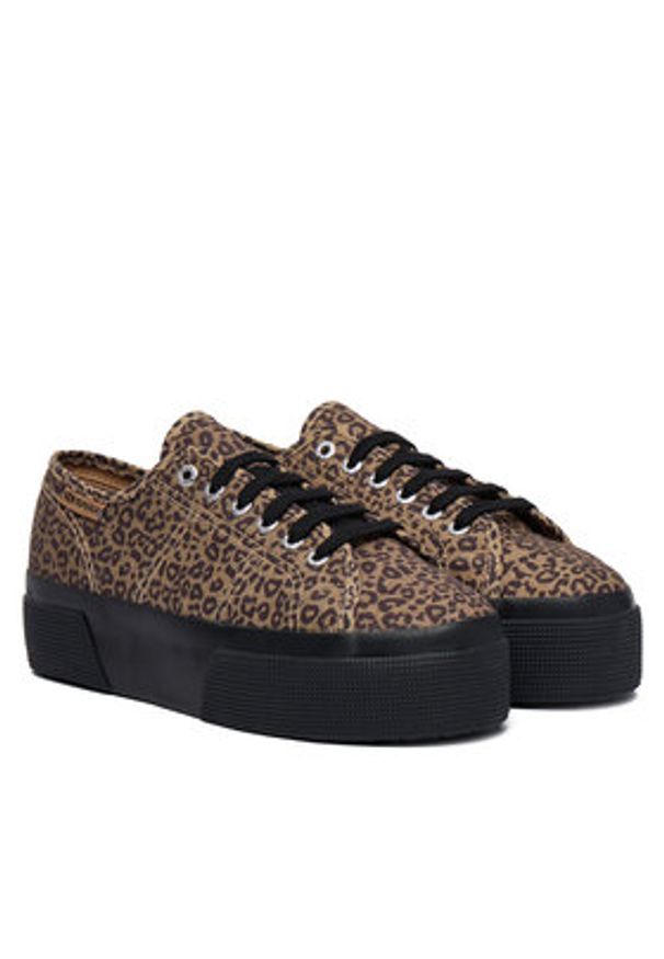 Superga Tenisówki 3790 Platform S8145YW Brązowy. Kolor: brązowy. Materiał: materiał. Obcas: na platformie