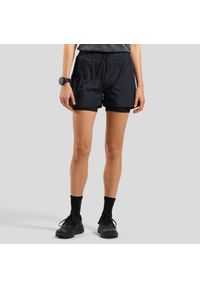 Spodenki damskie Odlo ZEROWEIGHT 3 INCH 2-in-1 short. Kolor: czarny. Sport: bieganie