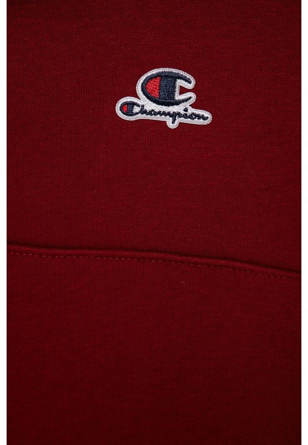 Champion Bluza dziecięca kolor bordowy z kapturem gładka. Okazja: na co dzień. Typ kołnierza: kaptur. Kolor: czerwony. Materiał: dzianina. Wzór: gładki. Styl: casual