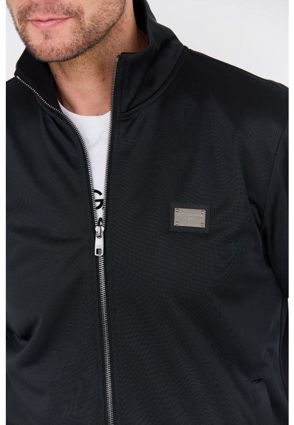 Dolce and Gabbana - DOLCE & GABBANA Czarny męski bomber, Rozmiar 52. Kolor: czarny