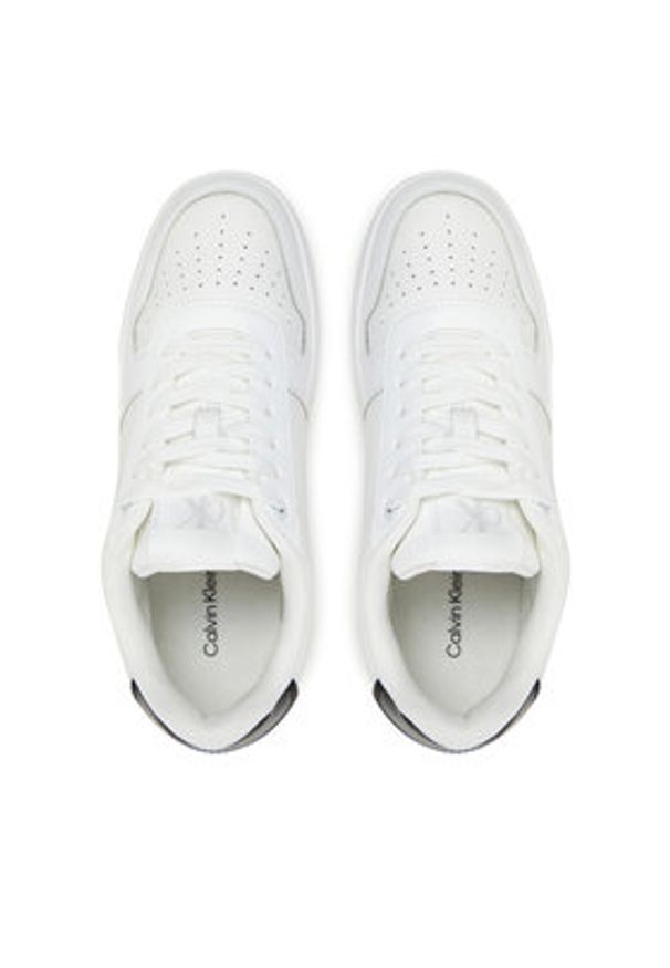 Calvin Klein Jeans Sneakersy Basket Cupsole Low Mg YW0YW01765 Biały. Kolor: biały. Materiał: skóra