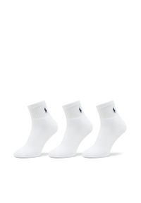 Polo Ralph Lauren Zestaw 3 par wysokich skarpet męskich 449655220003 Biały. Kolor: biały. Materiał: bawełna