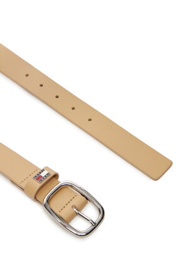 Tommy Jeans Pasek Damski Tjw Oval 3.0 AW0AW15836 Écru. Materiał: skóra